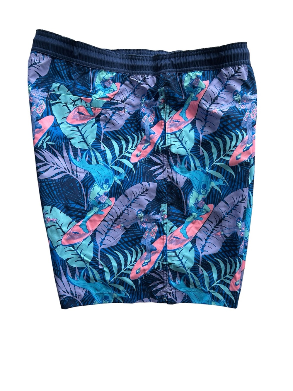 DC Comics Batman & Robin Tropical Swim Board Shorts Drawstring Lined Size XXL